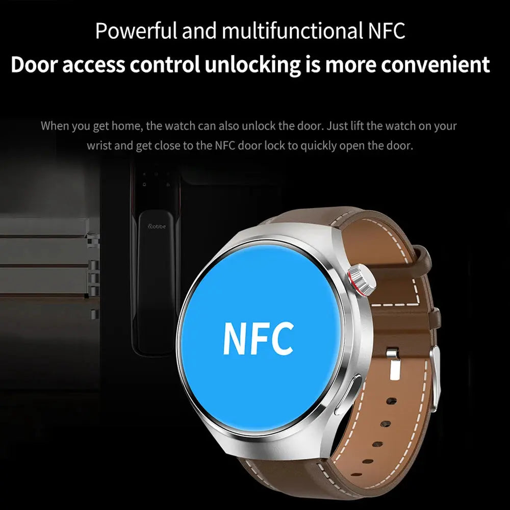 For HUAWEI GT4 Pro GPS NFC Smart Watch Men 360*360 AMOLED Screen Heart rate Bluetooth Call IP68 Waterproof Man Smartwatch 2024 - MaJuah