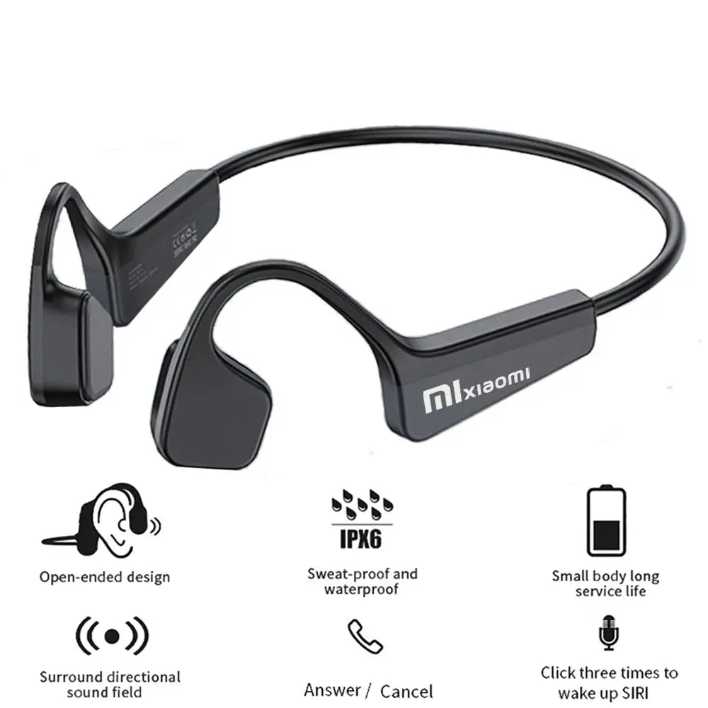 Xiaomi Mijia Bone Conduction Sport Wireless Headphone Bluetooth-Compatible Headset TWS Hands-free with Mic for Running - MaJuah