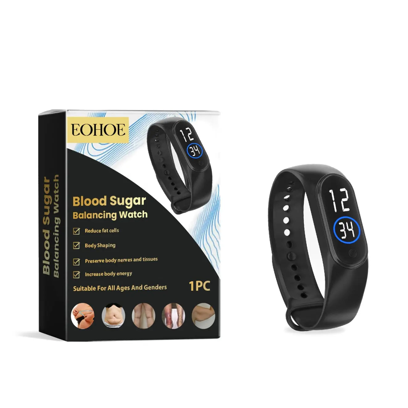 EOHOE Sports Watch Outdoor Running, Daily Portable, Lightweight, Increase Energy Management, Body Sports Watch - MaJuah