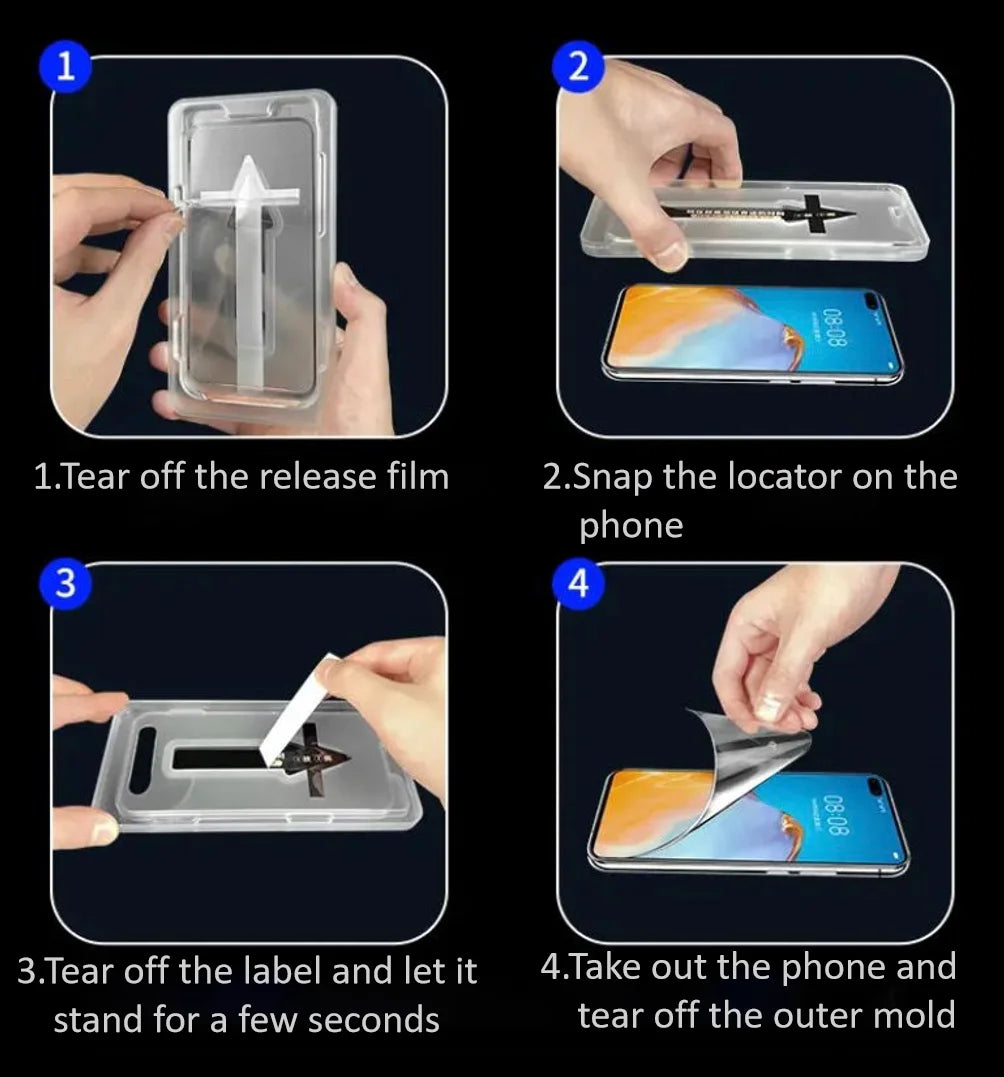[2PCS] for iPhone14 13 12 11 X XS XR Pro Max Explosion-proof Screen Protector Protective Glass with Install magicjohn