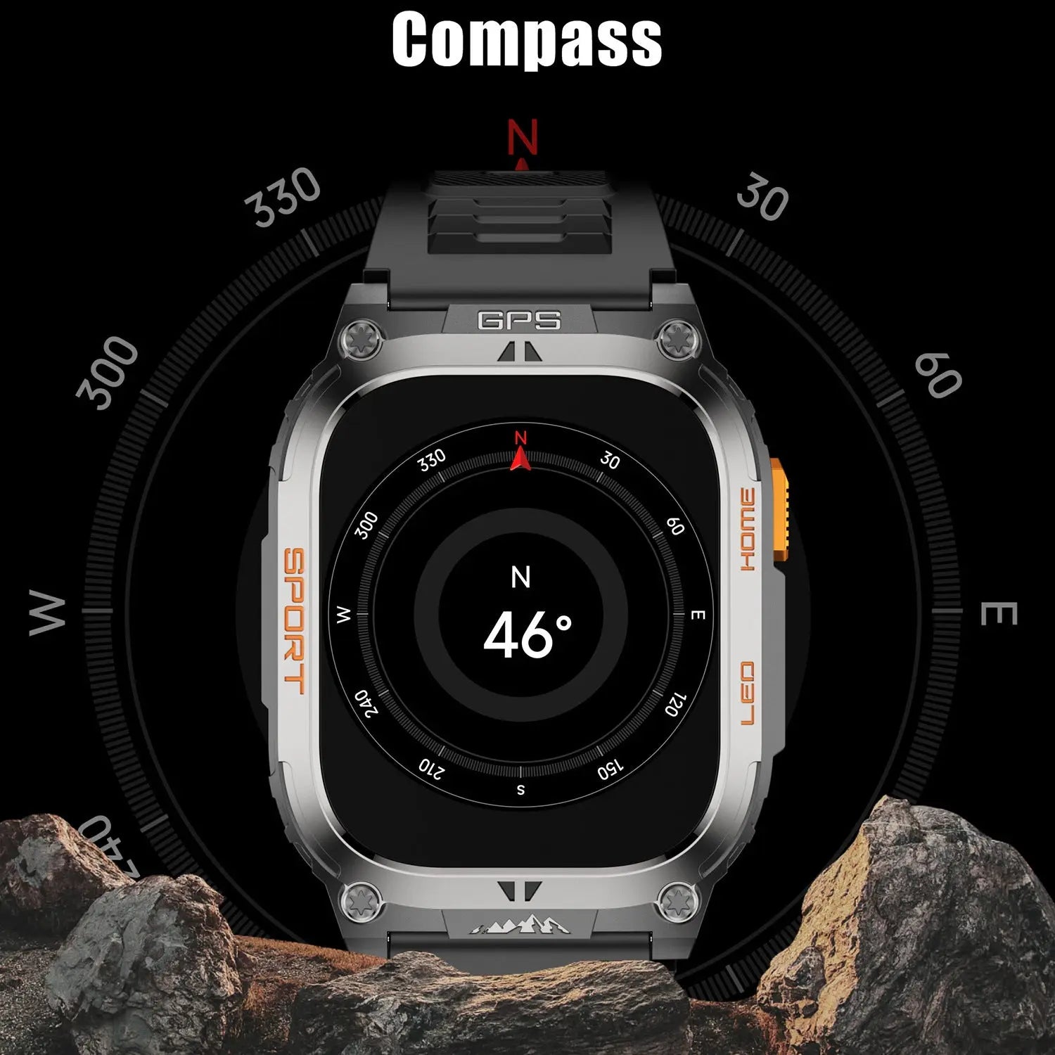 QX18 Smart Bracelet GPS Positioning Sports LED Health Monitoring - MaJuah