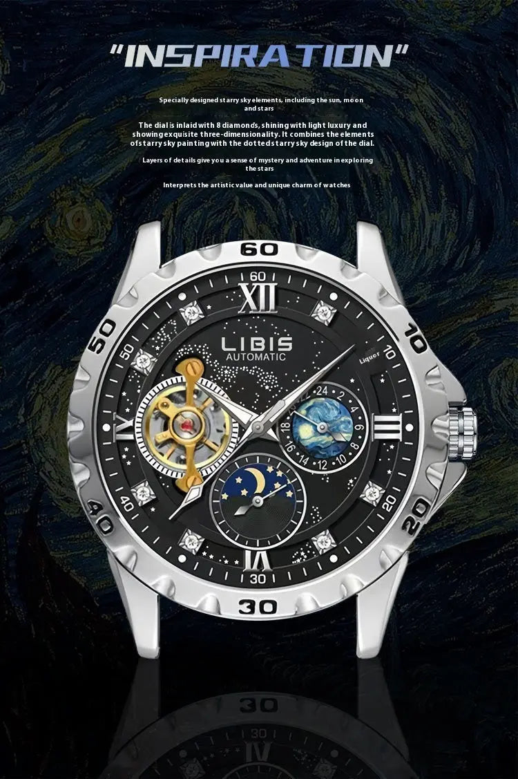 Men's Luminous Waterproof Starry Automatic Mechanical Watch - MaJuah