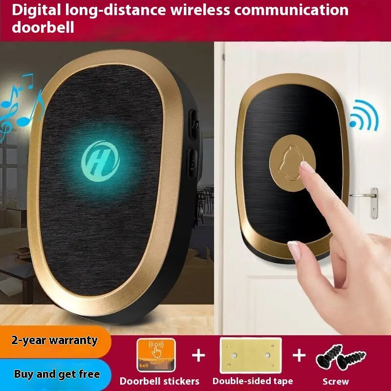 Doorbell Wireless Home Electronic Ultra Distance Unlimited Villa Waterproof Remote Control - MaJuah