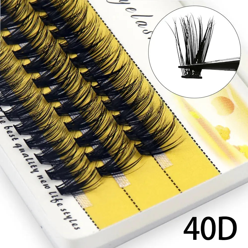20D/30D Mink Eyelashes 1 Box/60 Bundles Natural Eyelash extension 3D Russia Individual Eyelash Cluster Makeup Tools Lashes Cilia - MaJuah