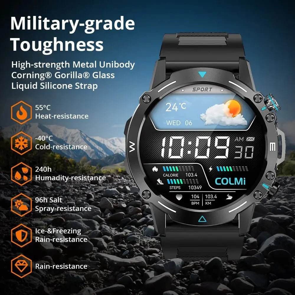 COLMI M42 Smartwatch 1.43'' AMOLED Display 100 Sports Modes Voice Calling Smart Watch Men Women Military Grade Toughness Watch - MaJuah