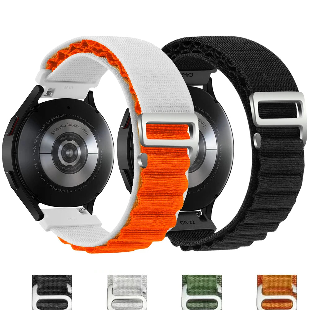 20mm 22mm Band for Samsung Galaxy watch 6/4/5/Pro/classic/3/active 2/Gear S3 Alpine loop bracelet correa HUAWEI GT 2 4 3 Strap