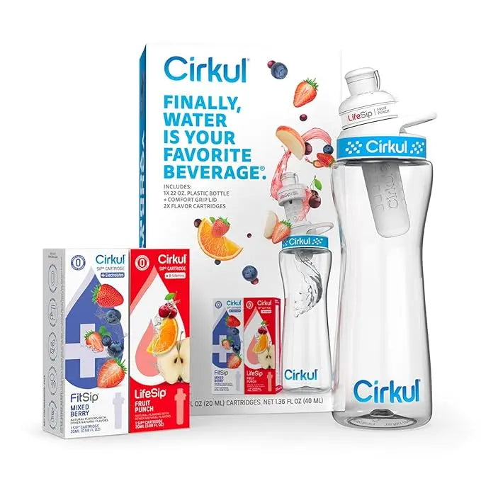 Cirkul Water Bottle + 2 Flavor Cartridge Starter Kit – 22 oz - MaJuah
