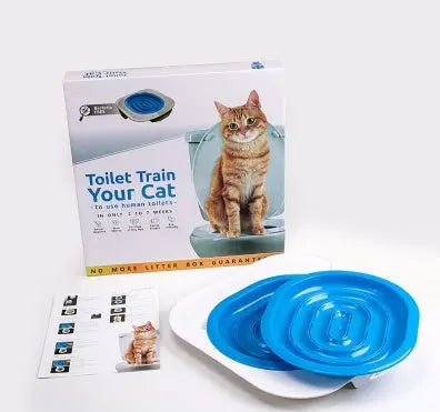 Pet Toilet Trainer cats Cleaning Training Toilet Supplies with Toilet Seat Lighting - MaJuah