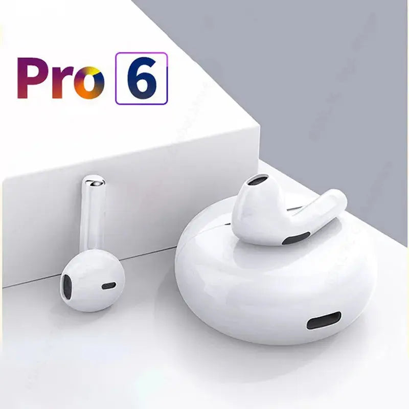 Original Air Pro 6 TWS Wireless Bluetooth Earphones Mini Pods Earbuds Earphone Headset For Xiaomi Android Apple iPhone Headphone - MaJuah