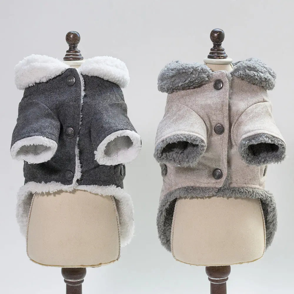 Dog Clothes Winter Pet Dog French Bulldog Jacket Thick Warm Dog Coat - MaJuah