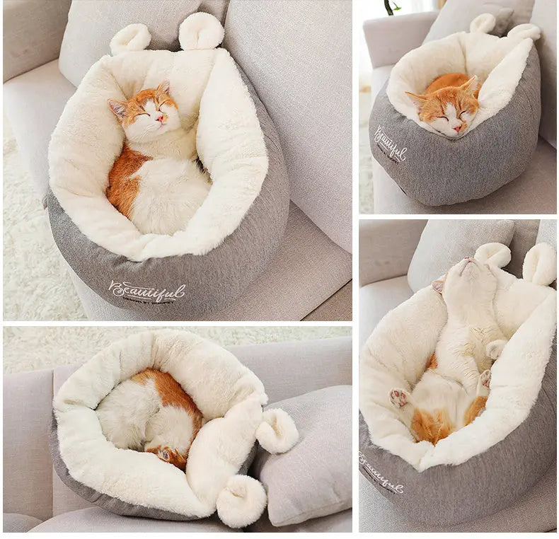 Pet Dog Bed Warming Soft Sleeping Bag Cushion Puppy Kennel - MaJuah
