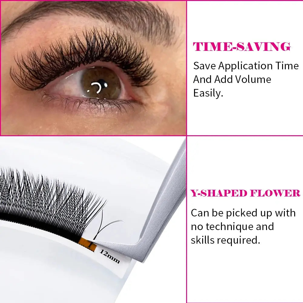 FADVAN YY Shape Lashes 0.05/0.07 Faux Mink C/D/DD/L/LU 8-15mm Natural Soft Brazilian Eyelash Premade Volume Fan Lashes Extension - MaJuah