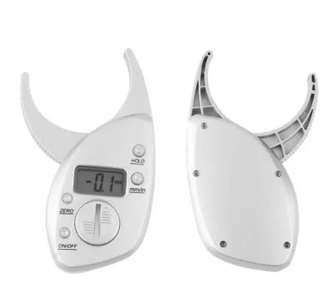 Digital Body Fat Caliper Skinfold Caliper LCD Display Analyzer Tape Measure Pack Slimming Scales Loss Weight Anti-slip Handle - MaJuah