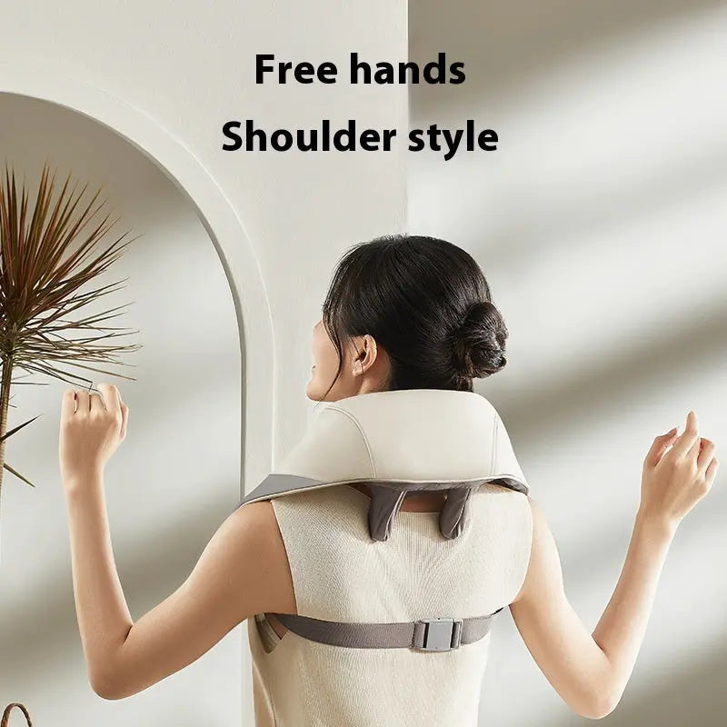 Free Hands Rubbing Clip Massage Shoulder And Neck Waist Back Electric Massager - MaJuah
