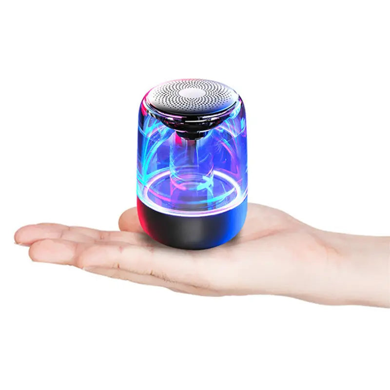 Portable Speakers Bluetooth Column Wireless Bluetooth Speaker Powerful Bass Radio with Variable Color LED Light - MaJuah