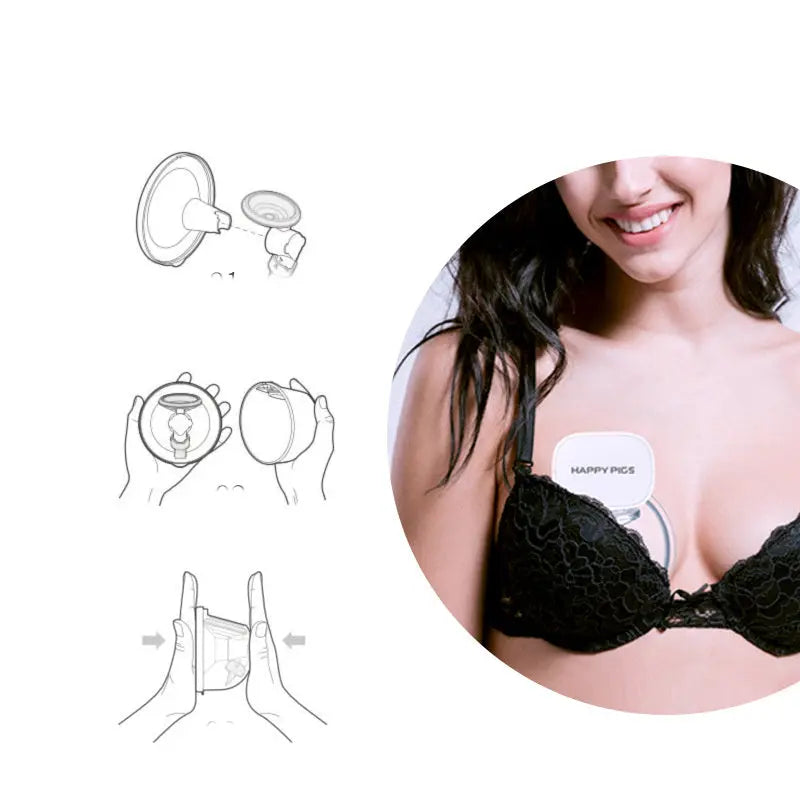 Wearable Electric Silent Cordless Breast Pumping Invisible Milking - MaJuah