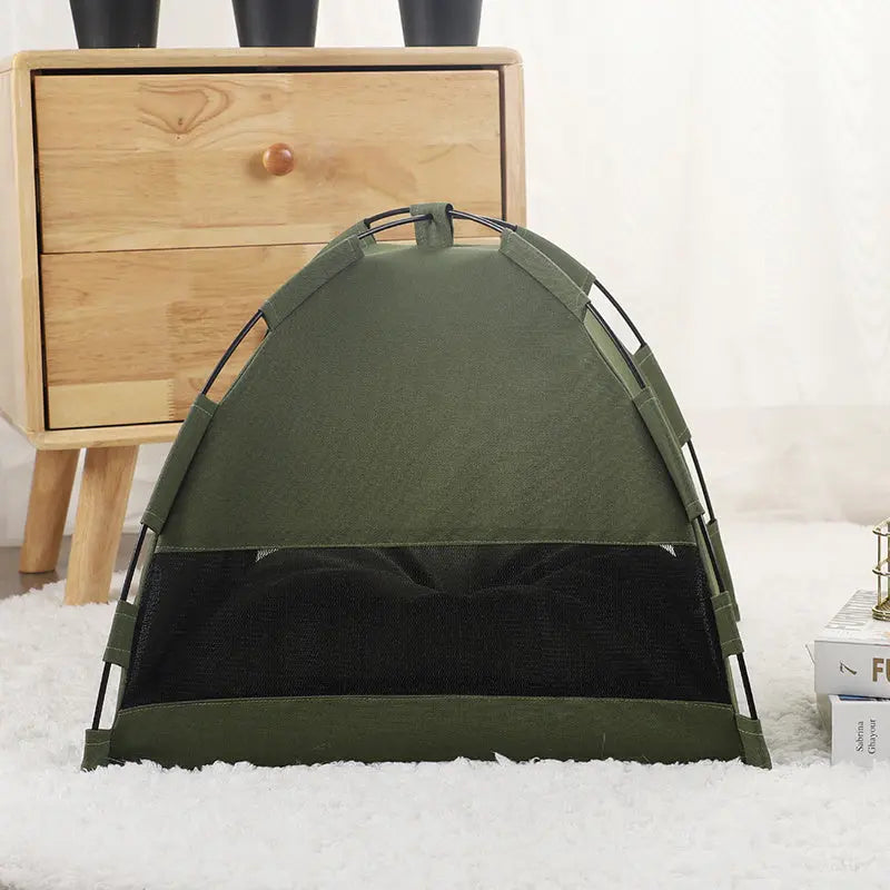 Cat Tent Cooling Mat  Dog House Pet Sofa Camping Dog Bed With Cushion For Dog Kennel Indoor Cat Nest Cat Bed Pets Products - MaJuah