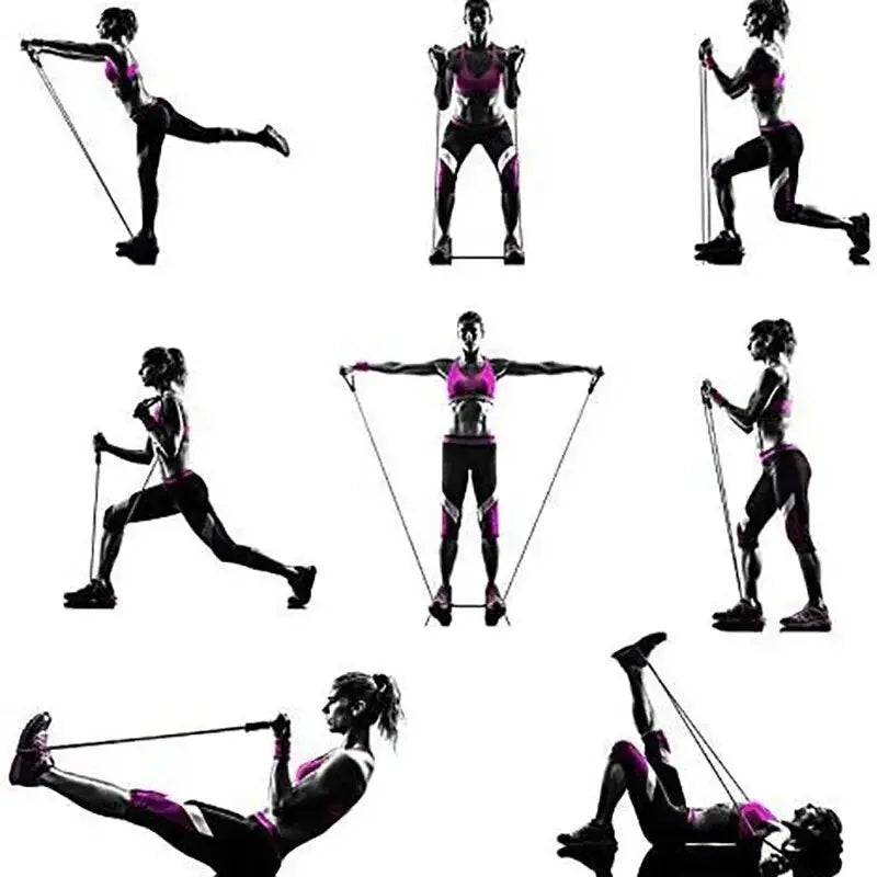 Resistance Exercise Bands With Handles For Men and Women, Home Strength Training Equipment - MaJuah