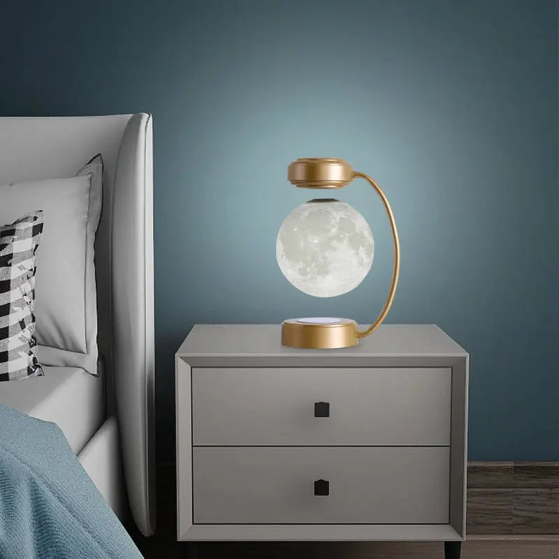 3D LED Moon Night Light Wireless Magnetic Levitating Rotating Floating Ball Lamp For School Office Bookshop Home Decoration - MaJuah
