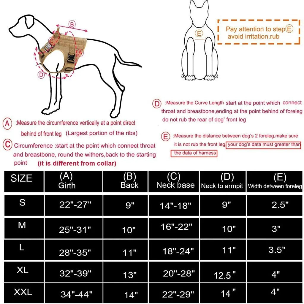 Vest Nylon Water Repellent Tactical Training German Shepherd Dog Chest Strap Explosion-proof - MaJuah