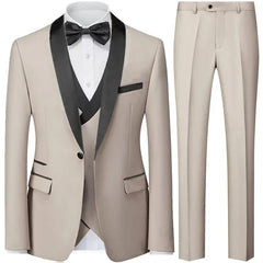 Prestige 3-Piece Men's Formal Tuxedo-Style Suit