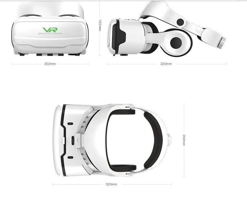 Head-mounted Adjustable HD VR Glasses With Headset - MaJuah