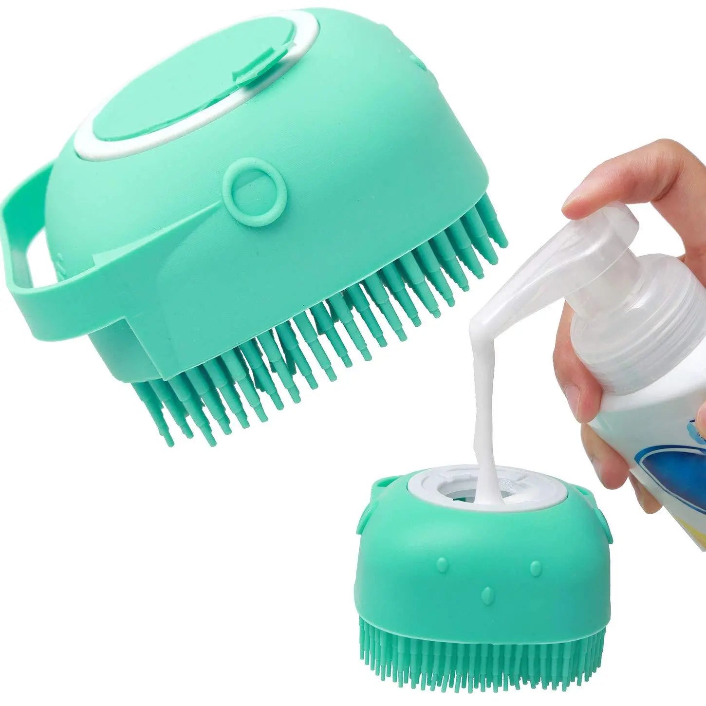 Pet Dog Shampoo Massager Brush Cat Massage Comb Grooming Scrubber Shower Brush For Bathing Short Hair Soft Silicone Brushes - MaJuah