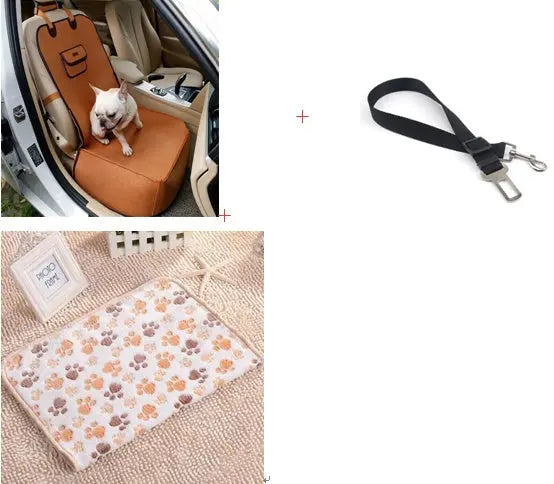 Retro Dual-purpose Pet Car Mat Front Seat Cushion - MaJuah