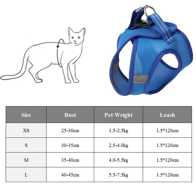 Anti-strike cat traction cat harness - MaJuah
