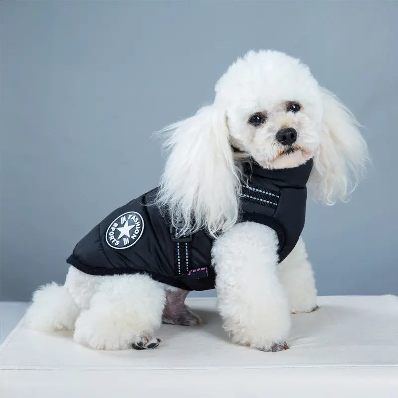 Waterproof Dog Clothes Winter Dog Coat With Harness Warm Pet Clothing Big Dog Jacket Chihuahua Labrador Coat Costume - MaJuah