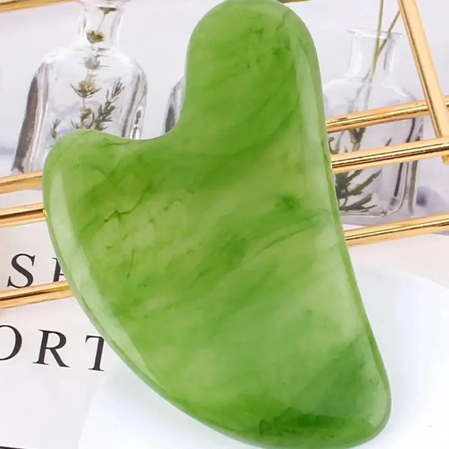 Resin Gua Sha Massage Board for Face Rose Pink Guasha Plate Jade Face Massager Scrapers Tools for Face Neck Back Body - MaJuah