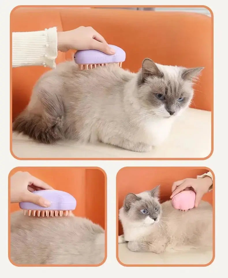 3 in 1 Pet Comb Brush Electric Spray Cat Steam Brush Spray Cat Hair Brushes for Massage Pet Float remover Cat Supplies - MaJuah