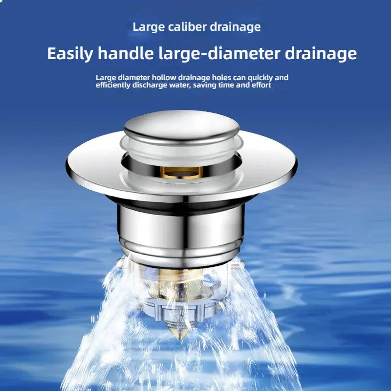 Washbasin Leak Plug ABS Floor Drain Filter Anti Odor Pop-Up Bounce Core Basin Stopper Hair Sink Strainer - MaJuah