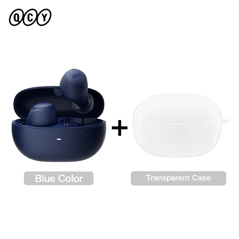 QCY HT07 ANC Wireless Earphones 40dB Noise Cancelling TWS Earbuds 6 Mic AI HD Call Bluetooth 5.2 HiFi Headphone 32H Playback, Ships From - CHINA