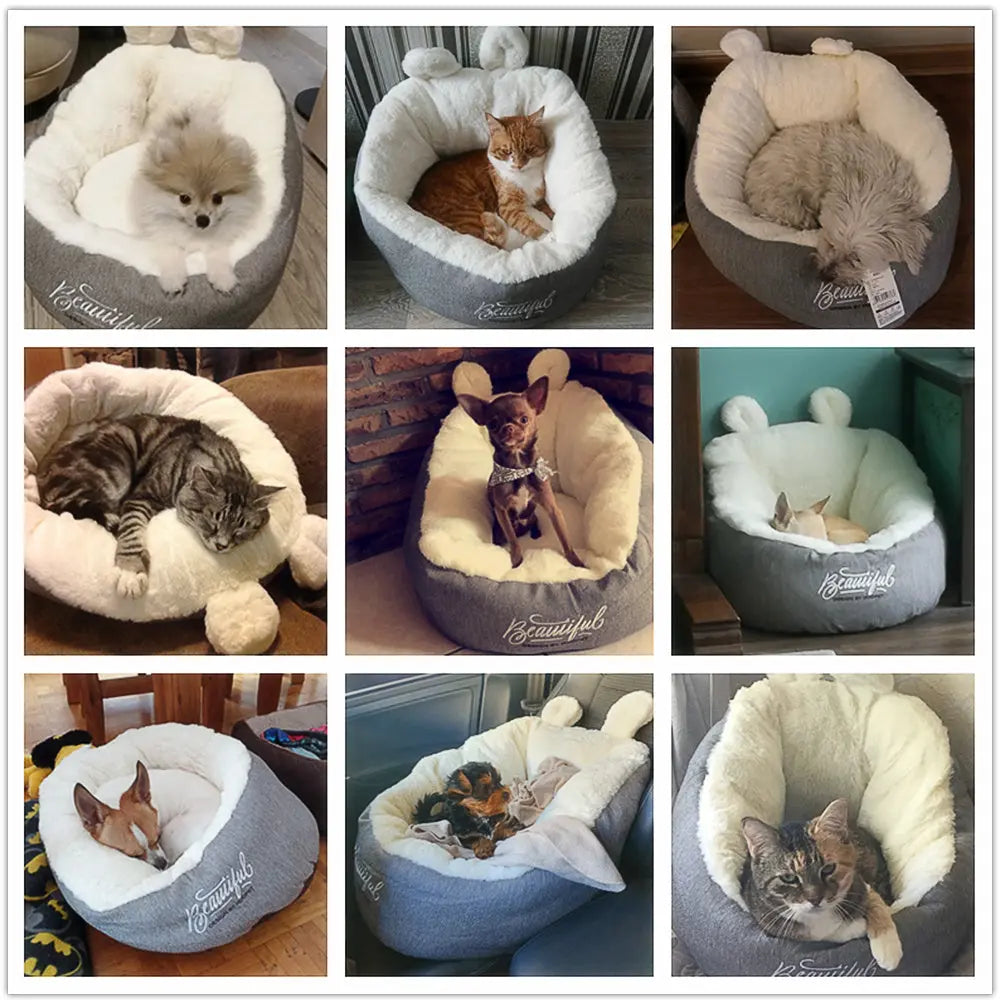 Pet Dog Bed Warming Soft Sleeping Bag Cushion Puppy Kennel - MaJuah