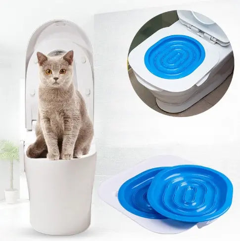 Pet Toilet Trainer cats Cleaning Training Toilet Supplies with Toilet Seat Lighting - MaJuah