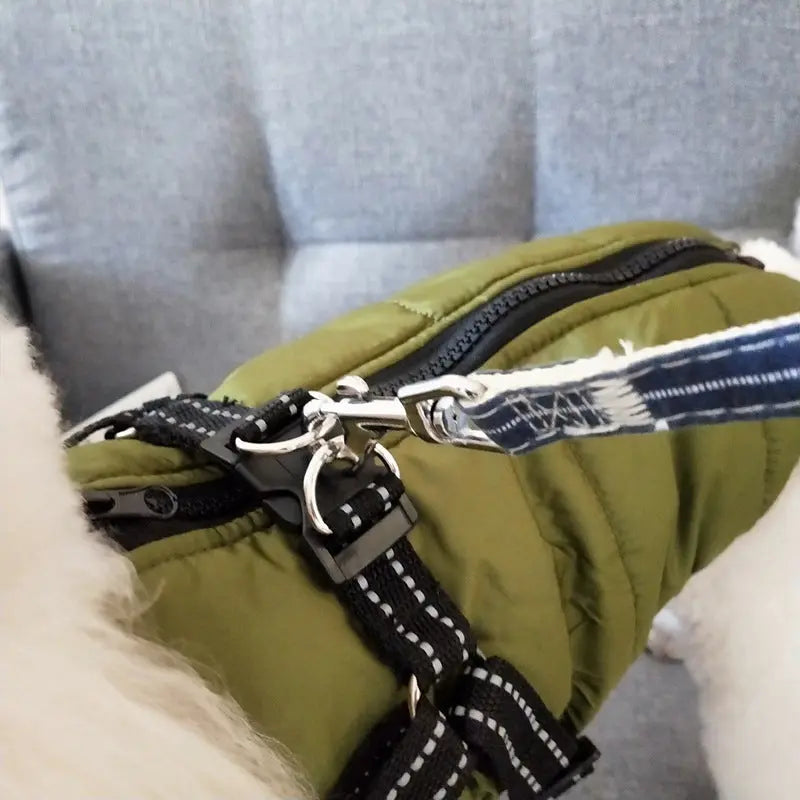 Waterproof Dog Clothes Winter Dog Coat With Harness Warm Pet Clothing Big Dog Jacket Chihuahua Labrador Coat Costume - MaJuah