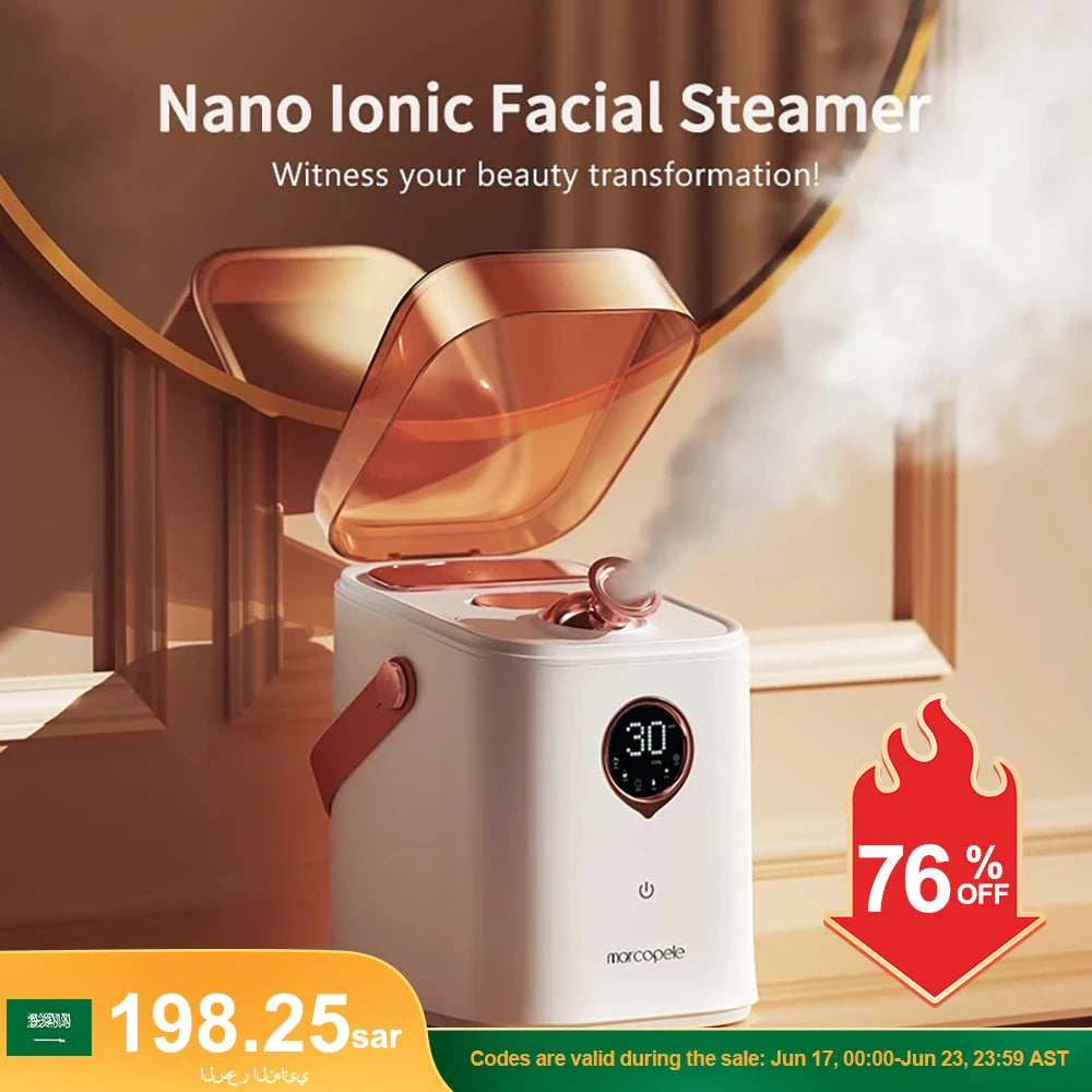 Nano Ionic Face Steamer Deep Clean Moisturizing Steaming Face Skin Care Hot Cold Sprayer Facial Steamer Spa Care Sauna Sprayer