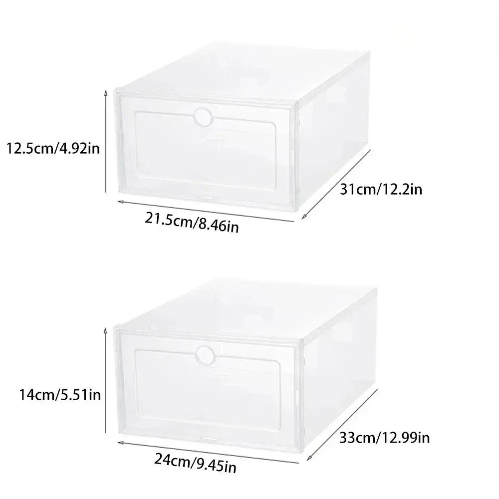 Transparent Shoe Boxes Stackable Shoe Cases Storage Dustproof Sneaker Box Plastic Shoes Box Shoes Furniture Organizer Shop1103670937 Store