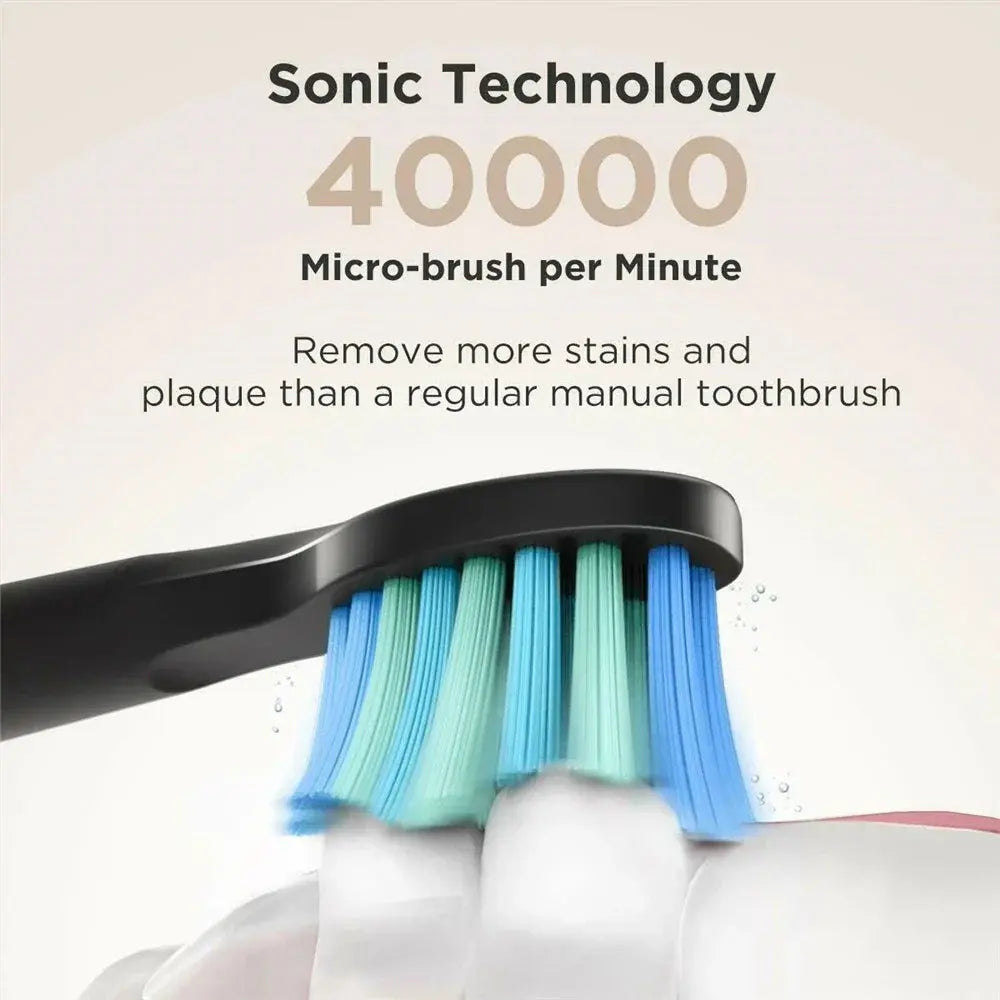 Fairywill Electric Sonic Toothbrush 5 Modes Replacement Heads Waterproof Travel Case Powerful Cleaning Soft Heads Toothbrush Set, Ships From - Russian Federation - MaJuah