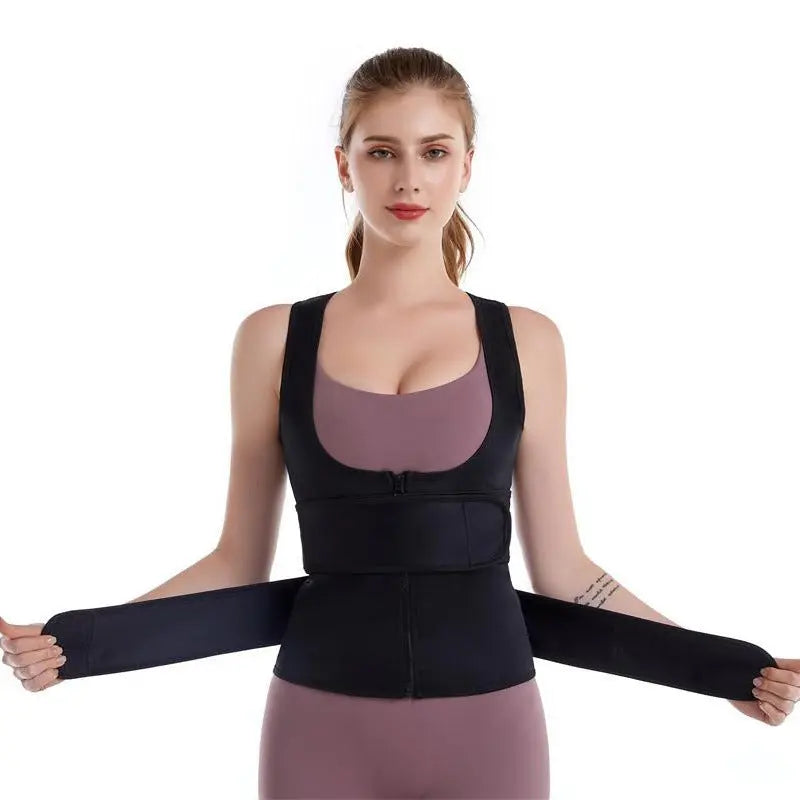 Neopren Waist Trainer For Women Workout Trimmer Belt Sauna Sweat Corset Cincher VickyLei