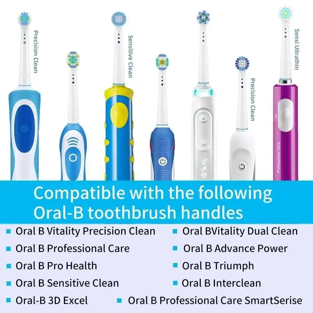 Toothbrush Replacement Heads Refill for Braun Oral-B Electric Toothbrush Pro1000 Pro 3000 Pro5000 Pro7000 Vitality Floss Action - MaJuah