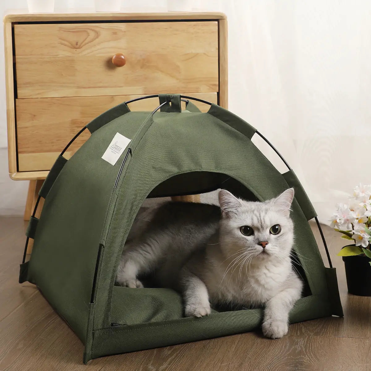 Cat Tent Cooling Mat  Dog House Pet Sofa Camping Dog Bed With Cushion For Dog Kennel Indoor Cat Nest Cat Bed Pets Products - MaJuah