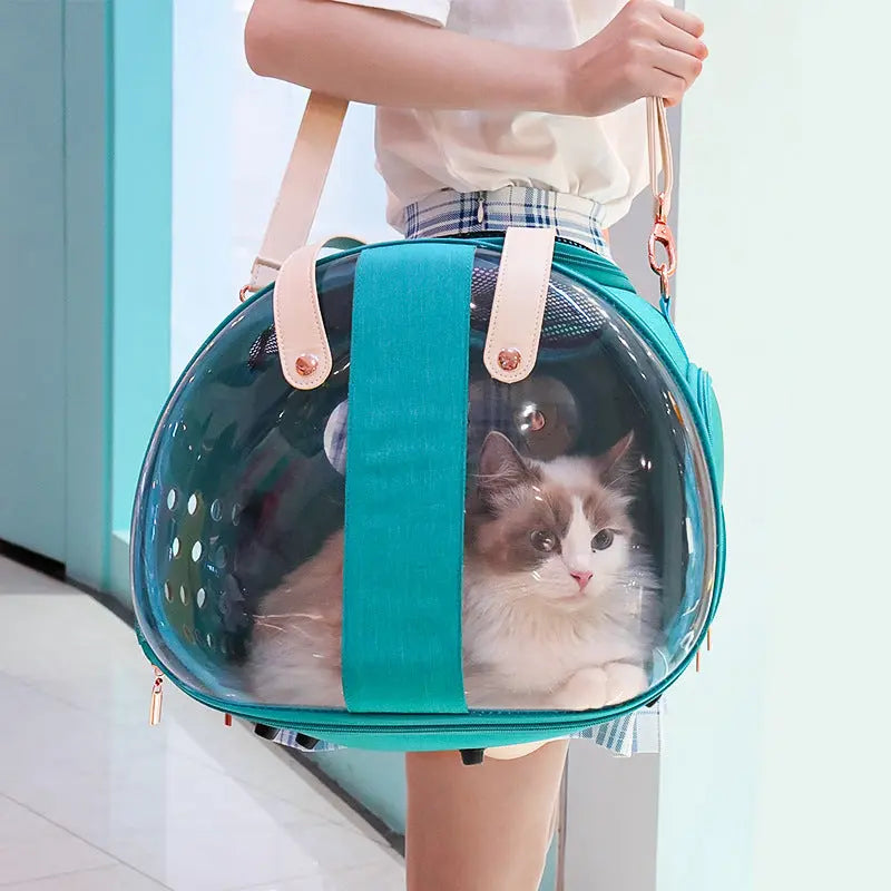 Double Fish Transparent Dog Bag Puppy Cat Cane Backpack Accessory Things Accessoires Bag Products Small Cage Pet Animal Seat Bed Double Fish Transparent Dog Bag Puppy Cat Cane Backpack Access - MaJuah