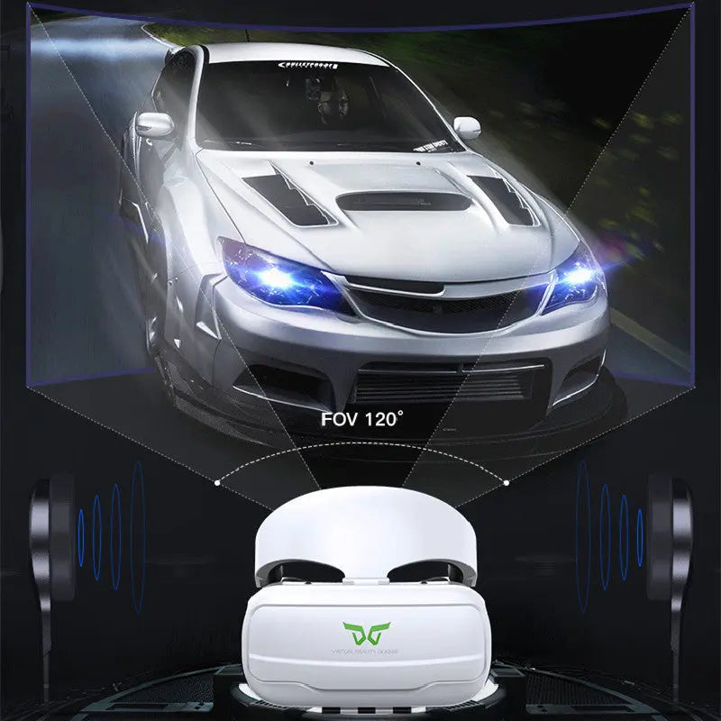 Head-mounted Adjustable HD VR Glasses With Headset - MaJuah