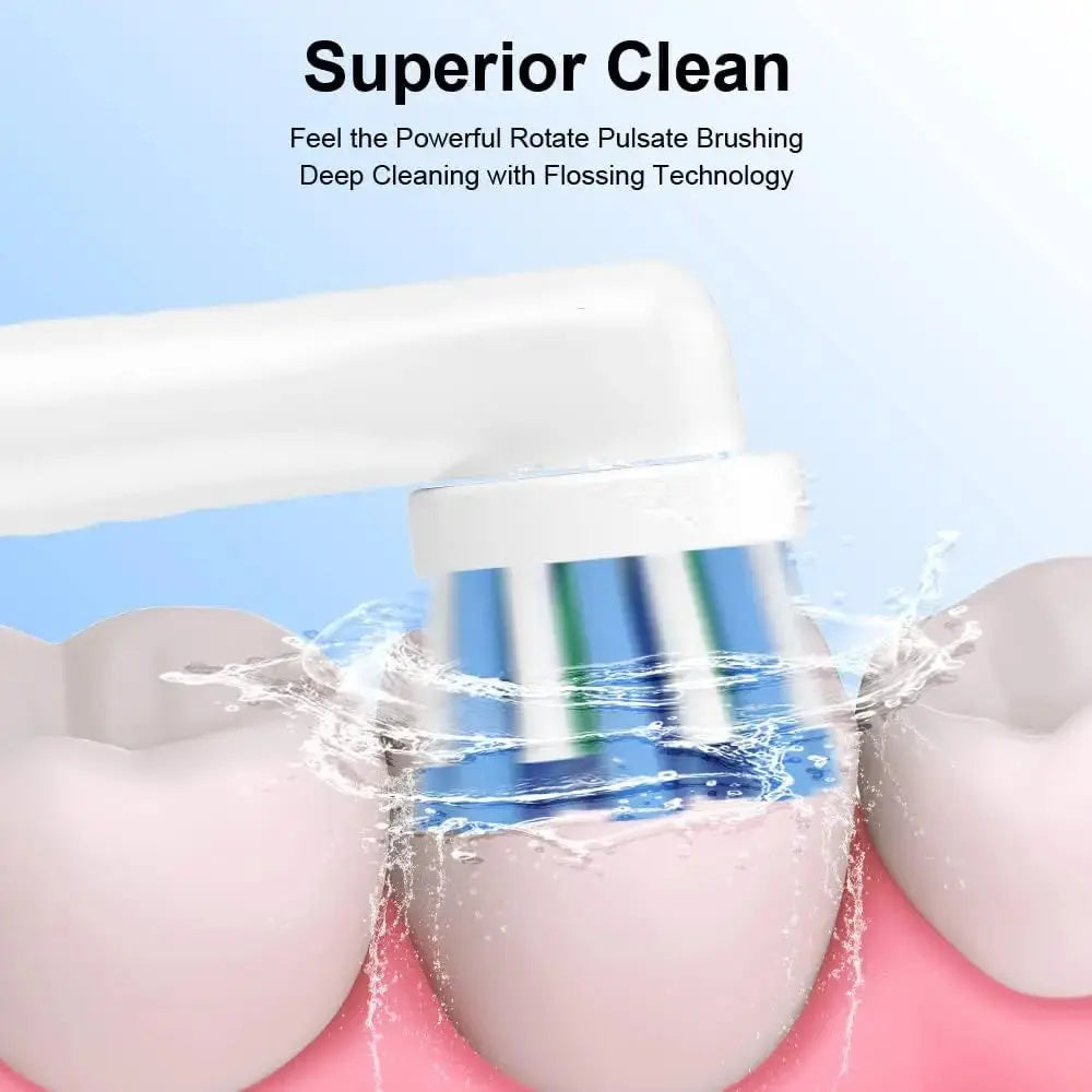 Toothbrush Replacement Heads Refill for Braun Oral-B Electric Toothbrush Pro1000 Pro 3000 Pro5000 Pro7000 Vitality Floss Action - MaJuah