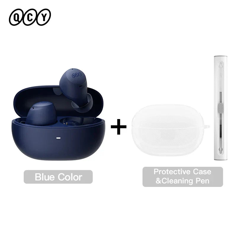 QCY HT07 ANC Wireless Earphones 40dB Noise Cancelling TWS Earbuds 6 Mic AI HD Call Bluetooth 5.2 HiFi Headphone 32H Playback, Ships From - CHINA