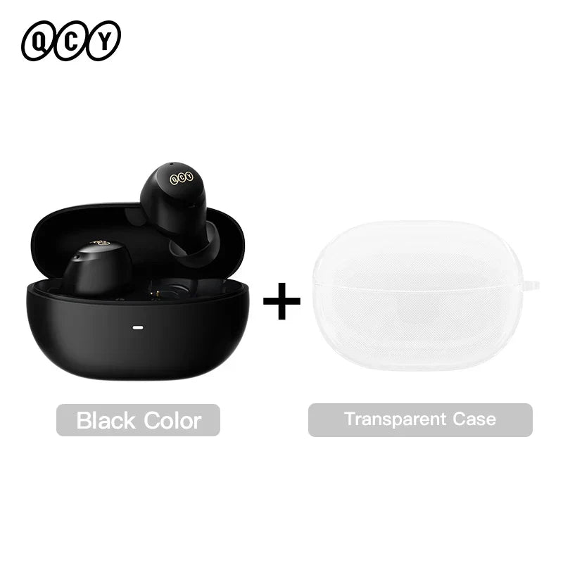 QCY HT07 ANC Wireless Earphones 40dB Noise Cancelling TWS Earbuds 6 Mic AI HD Call Bluetooth 5.2 HiFi Headphone 32H Playback, Ships From - CHINA