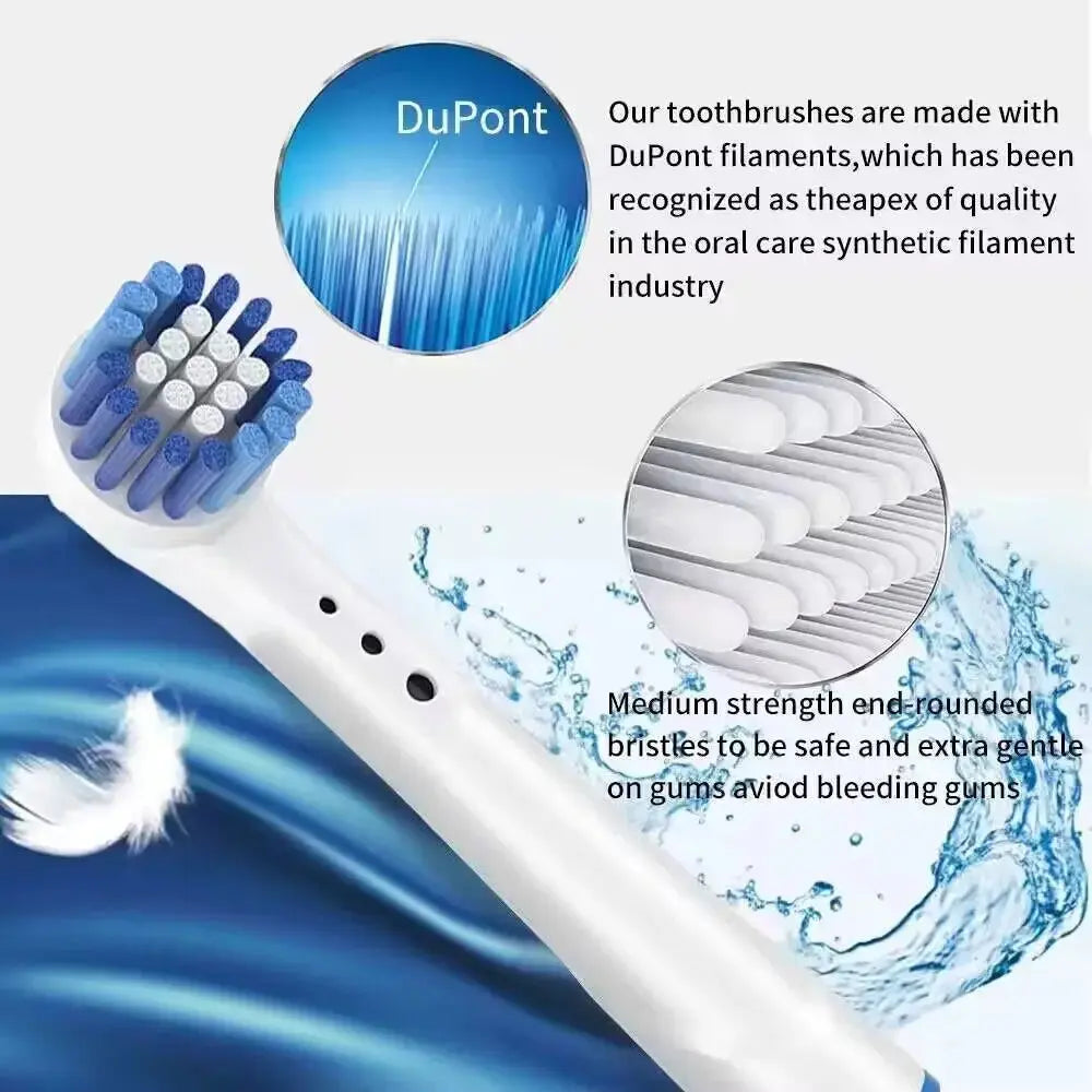 Toothbrush Replacement Heads Refill for Braun Oral-B Electric Toothbrush Pro1000 Pro 3000 Pro5000 Pro7000 Vitality Floss Action - MaJuah