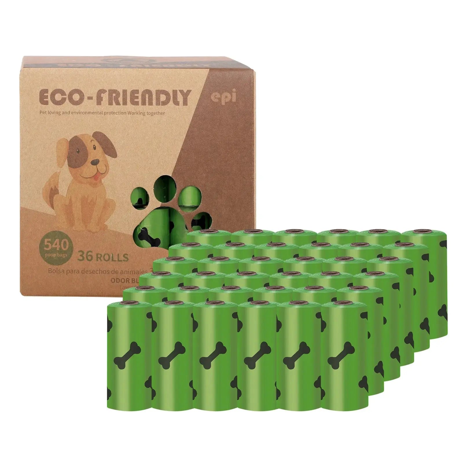 EPI Biodegradable Pet Garbage Bag Dog Poop Bags Dog Poop Bag Dispenser Dog Cleaning Supplies Dog Products for Dogs - MaJuah